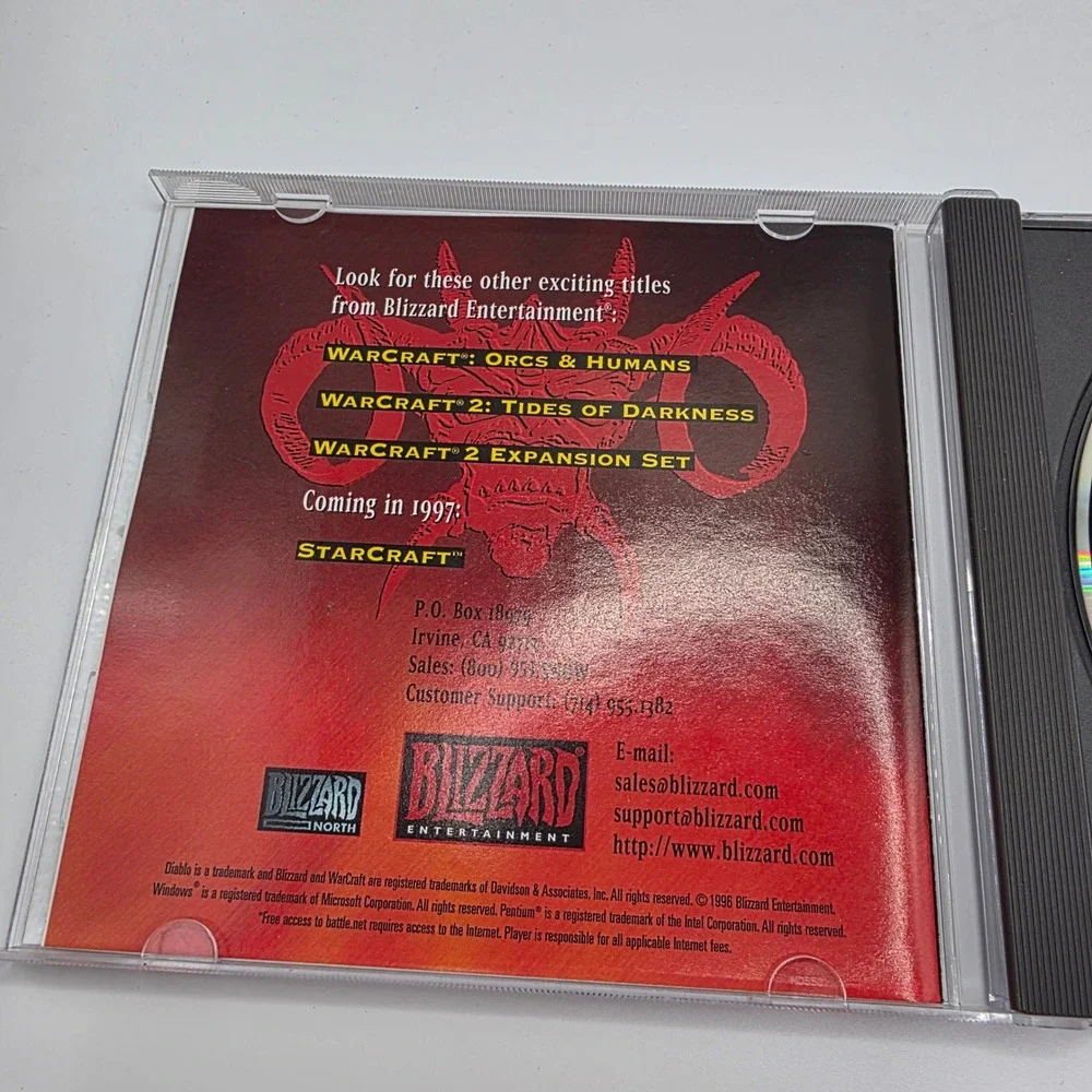 Blizzard Diablo PC 1996 Windows 95 CD-ROM Original Jewel Case Action RPG Vintage